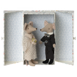 Couple de Souris de Mariage en boîte