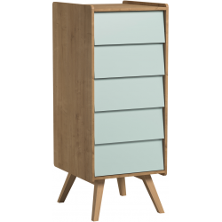 Chiffonier cinq tiroirs Vintage - VOX vert