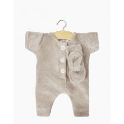 Babies - Combinaison Lili  et son headband Nikky gris perle