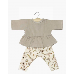 Babies – Ensemble top Ophélia en milleraies galet et legging Janelle