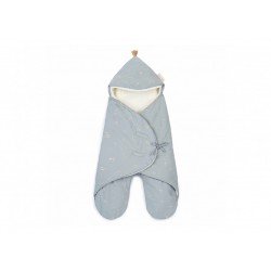 Couverture nomade mi-saison - Kiss me Willow soft blue